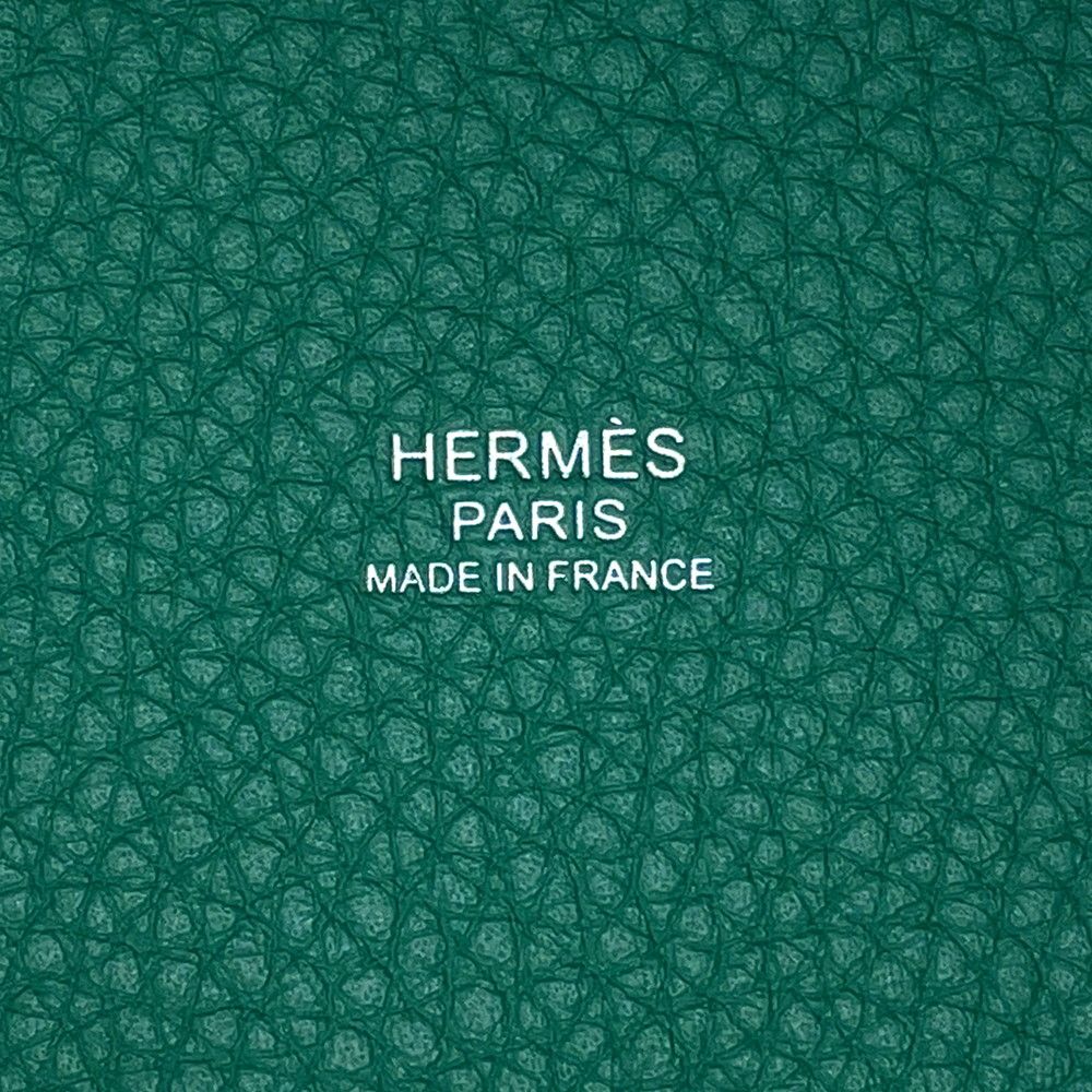 Hermes Handbag Picotin Lock PM Vert Vertigo Silver Taurillon Clemence — view 6