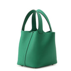 Hermes Handbag Picotin Lock PM Vert Vertigo Silver Taurillon Clemence — view 2