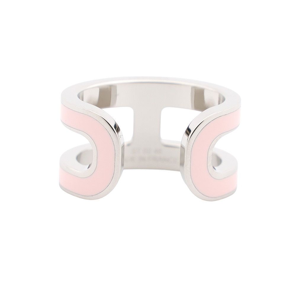 Hermes Ear Cuff Pop H Rose Dragee Silver Earrings — view 3