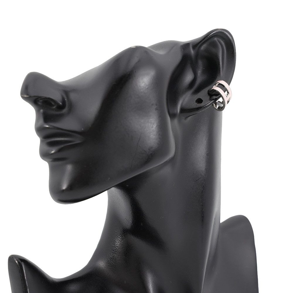 Hermes Ear Cuff Pop H Rose Dragee Silver Earrings — view 4