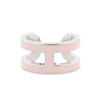 Hermes Ear Cuff Pop H Rose Dragee Silver Earrings
