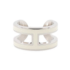 Hermes Ear Cuff Pop H White Silver Earrings