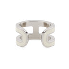 Hermes Ear Cuff Pop H White Silver Earrings — view 3