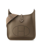 Hermes Shoulder Bag Evelyne 3 PM Etoupe Silver Taurillon Clemence