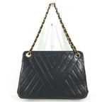 Chanel Shoulder Bag CC Logo Vintage Leather Black — view 2