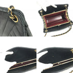 Chanel Shoulder Bag CC Logo Vintage Leather Black — view 8