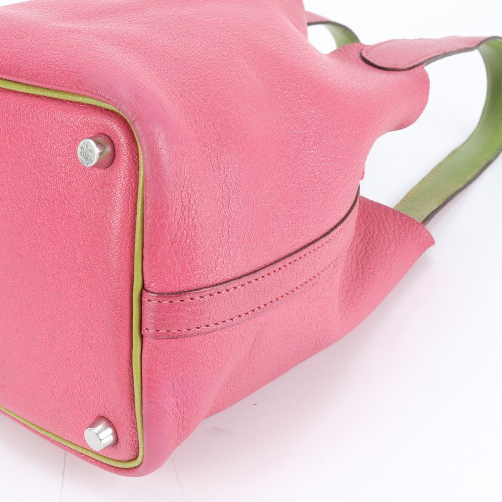 Hermes Picotin PM Leather Handbag Tote Pink — view 4