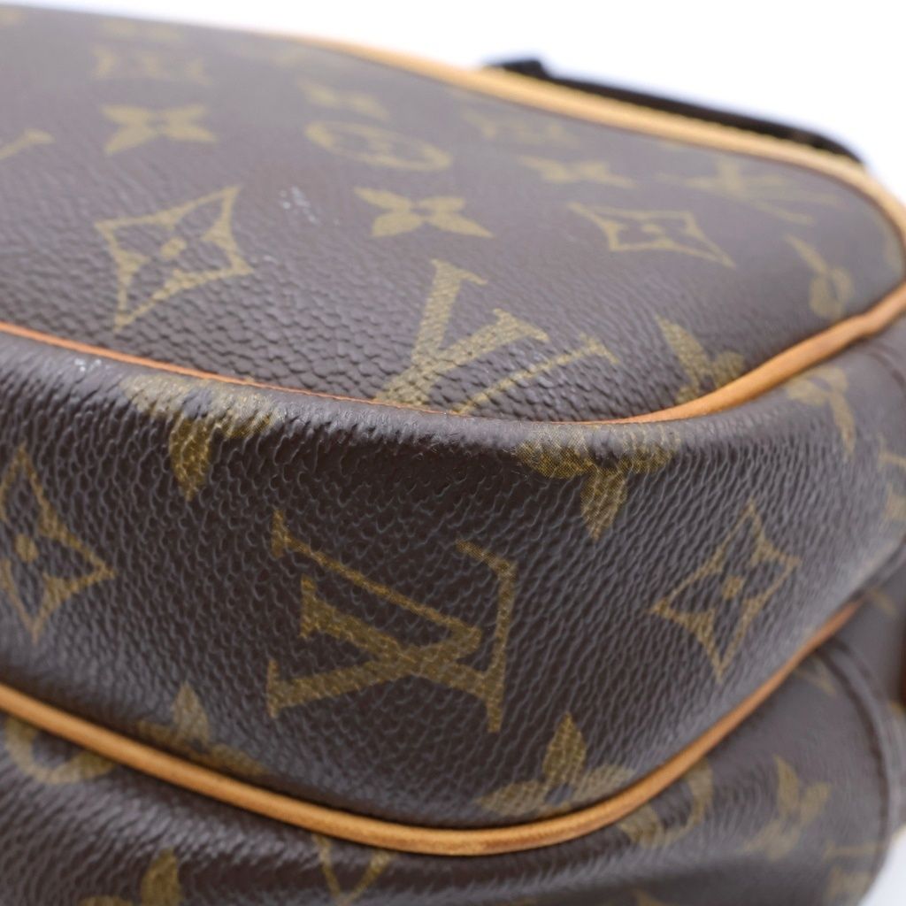 Louis Vuitton Monogram Reporter PM Shoulder Bag Brown Leather — view 5