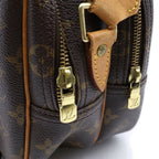 Louis Vuitton Monogram Reporter PM Shoulder Bag Brown Leather — view 6