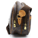 Louis Vuitton Monogram Reporter PM Shoulder Bag Brown Leather — view 3