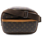 Louis Vuitton Monogram Reporter PM Shoulder Bag Brown Leather