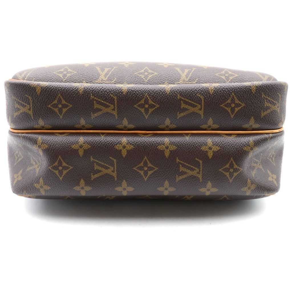 Louis Vuitton Monogram Reporter PM Shoulder Bag Brown Leather — view 4