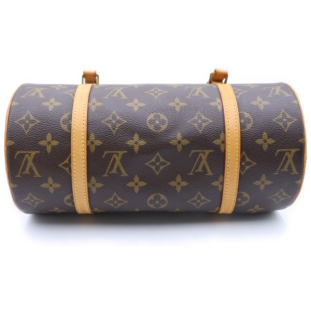 Louis Vuitton Monogram Papillon Boston Bag Brown Leather Gold — view 4