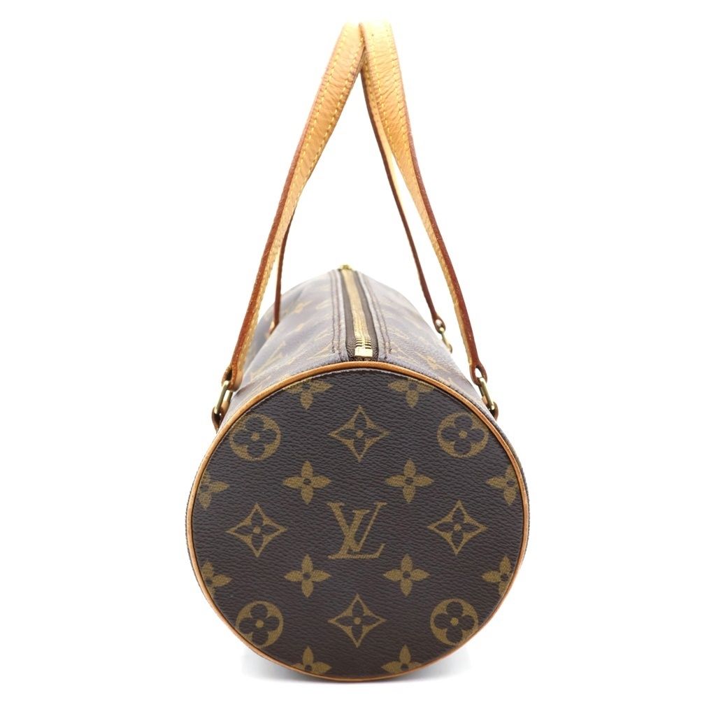 Louis Vuitton Monogram Papillon Boston Bag Brown Leather Gold — view 3