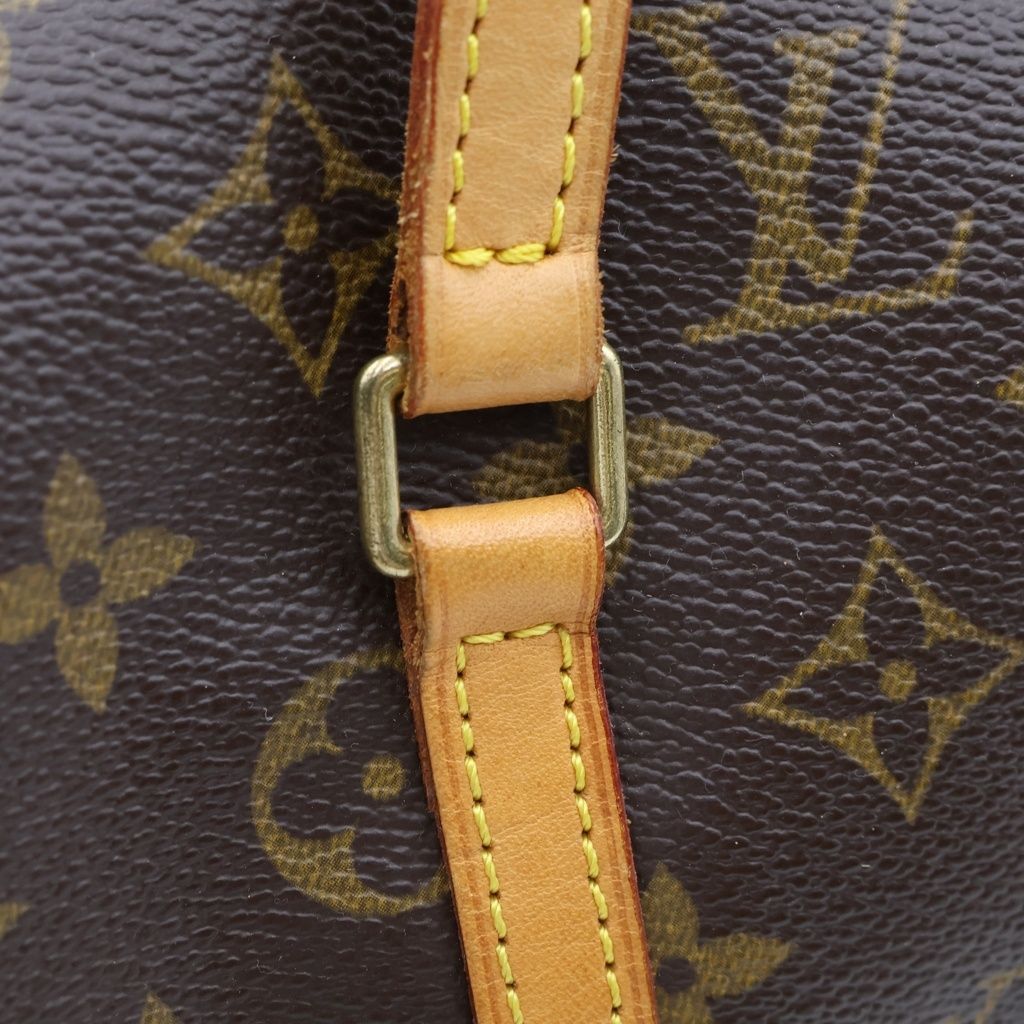 Louis Vuitton Monogram Papillon Boston Bag Brown Leather Gold — view 6