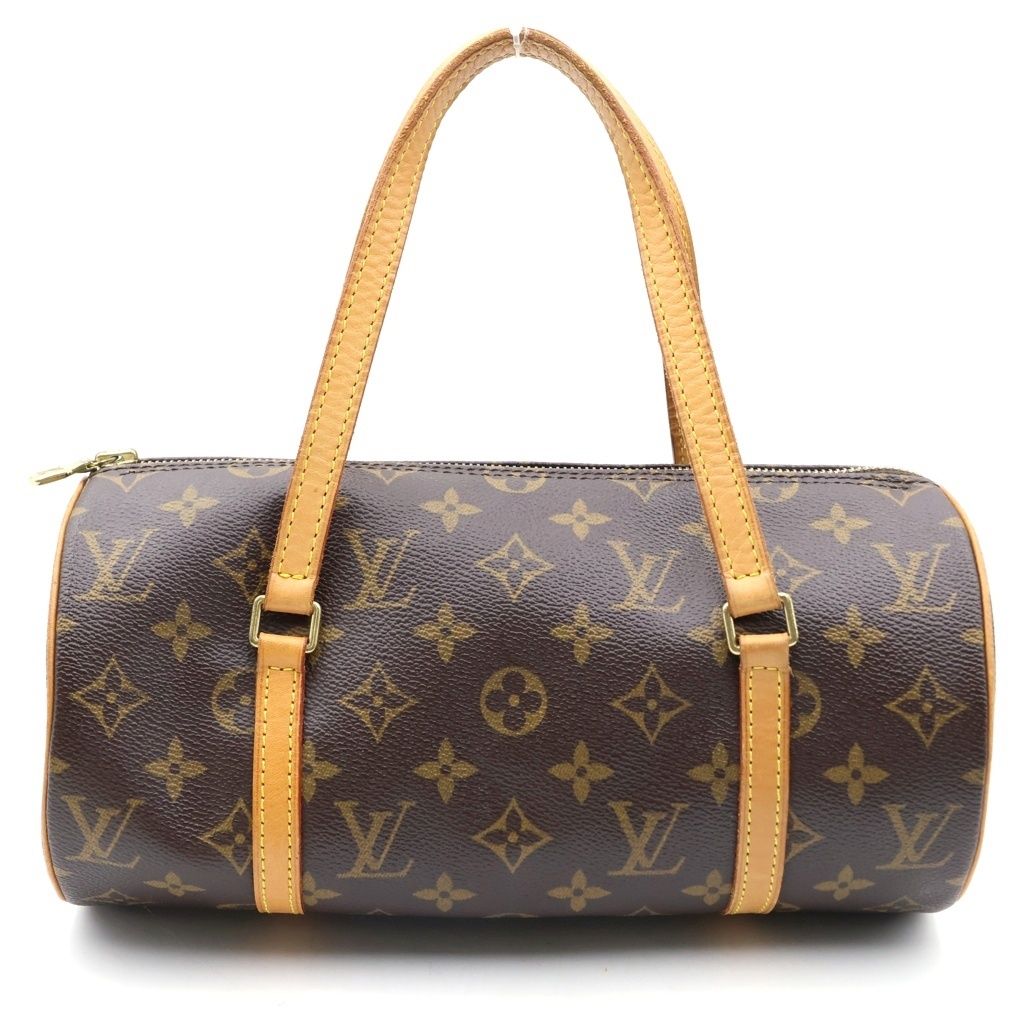 Louis Vuitton Monogram Papillon Boston Bag Brown Leather Gold — view 2