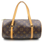 Louis Vuitton Monogram Papillon Boston Bag Brown Leather Gold — view 2