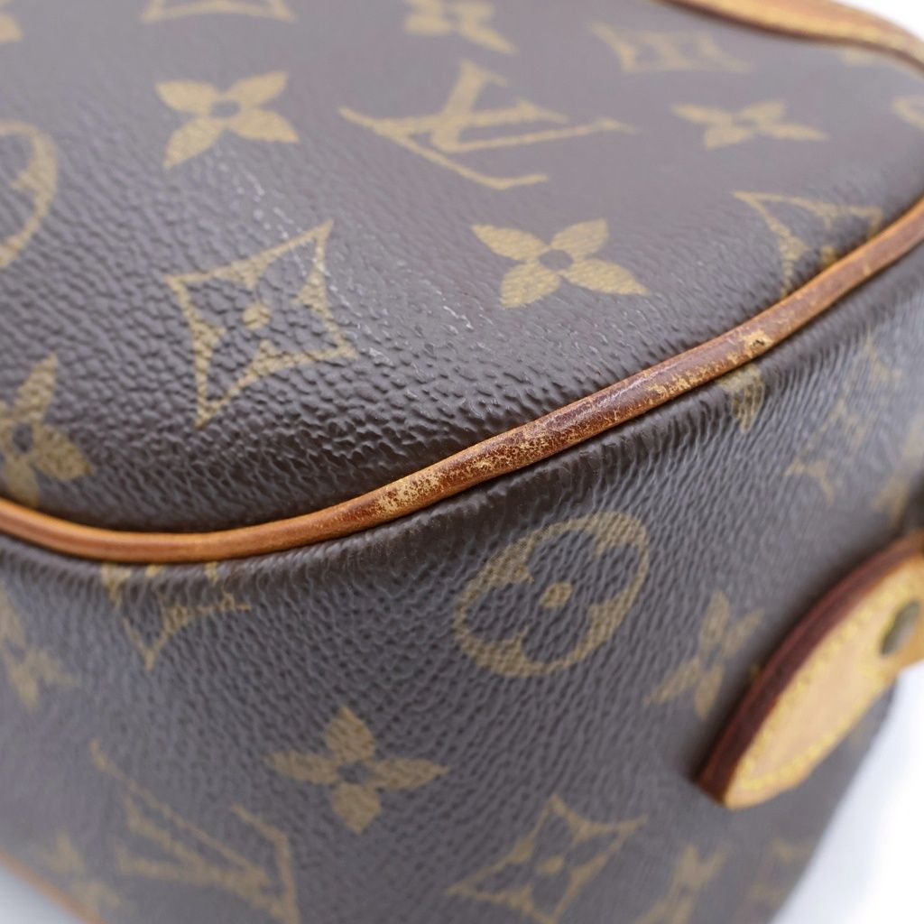 Louis Vuitton Monogram Blois Shoulder Bag Brown Leather Gold — view 5