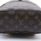 Louis Vuitton Monogram Montsouris Backpack Brown Leather Gold — view 4
