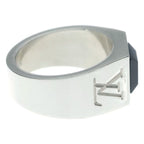 Louis Vuitton Ring LV Onyx Bague Monogram Silver — view 3