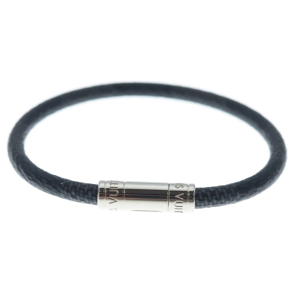 Louis Vuitton Damier Bracelet Keep It Black Silver