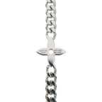 Louis Vuitton Necklace Monogram Low Logo Chain Silver — view 3