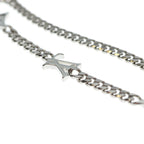 Louis Vuitton Necklace Monogram Low Logo Chain Silver — view 6