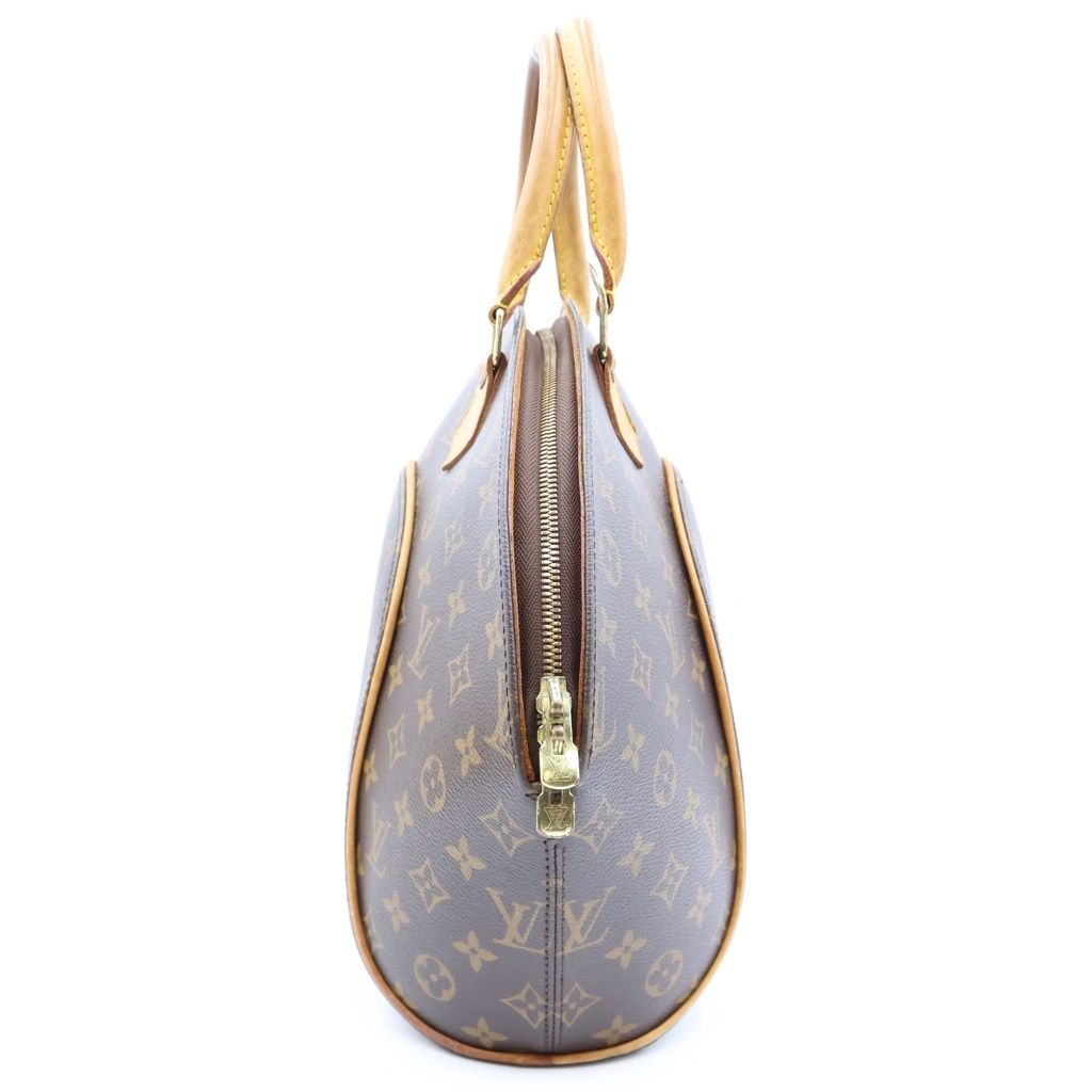 Louis Vuitton Monogram Ellipse MM Handbag Brown Leather Gold — view 3