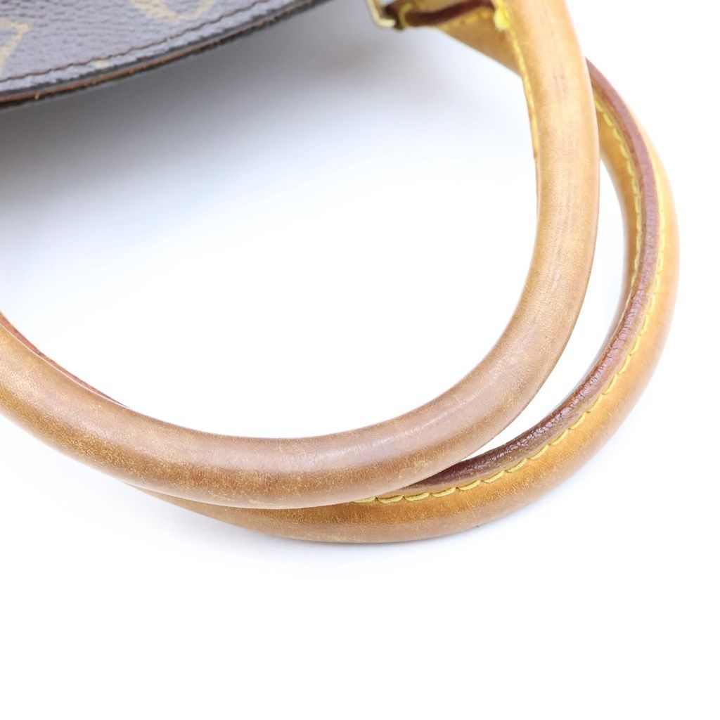 Louis Vuitton Monogram Ellipse MM Handbag Brown Leather Gold — view 6
