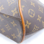 Louis Vuitton Monogram Ellipse MM Handbag Brown Leather Gold — view 5