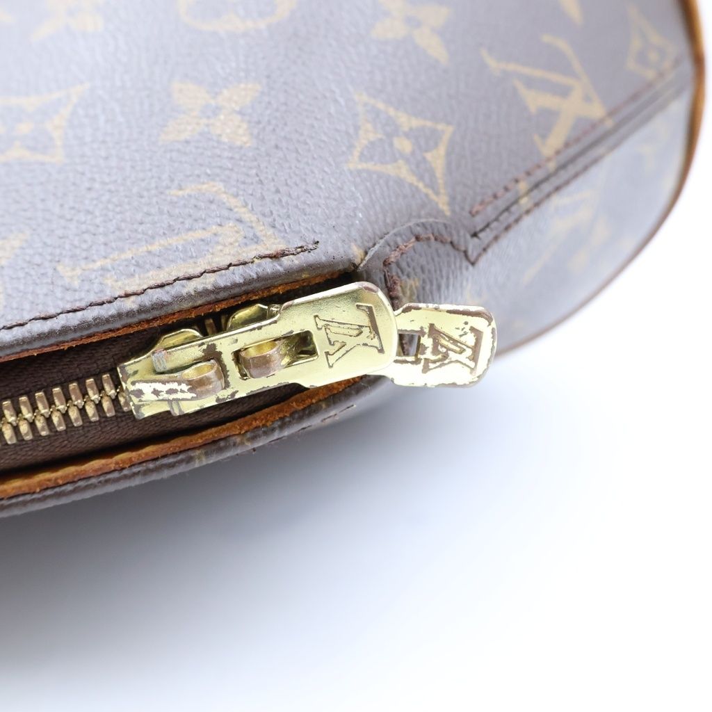 Louis Vuitton Monogram Ellipse MM Handbag Brown Leather Gold — view 7