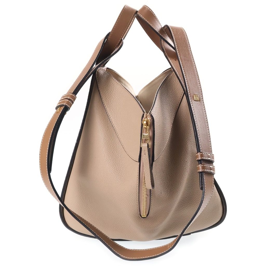 Loewe Hammock Small Leather Gold 2-Way Shoulder Bag Beige — view 3