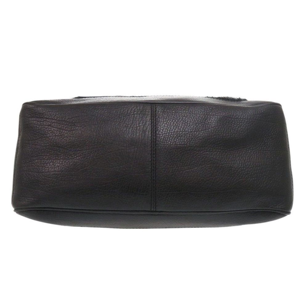 Celine Boogie Bag Calf Hair Leather Black Handbag — view 3