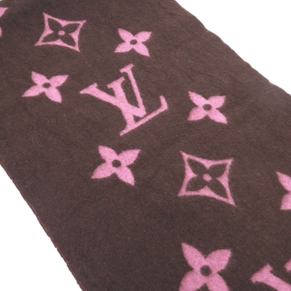Louis Vuitton Echarpe Reykjavik Cashmere Brown Pink Scarf — view 6