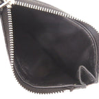 Prada Triangle Logo Saffiano Leather Black Card Case Coin Purse — view 5