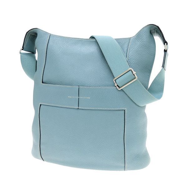 Hermes News GM Shoulder Bag Blue
