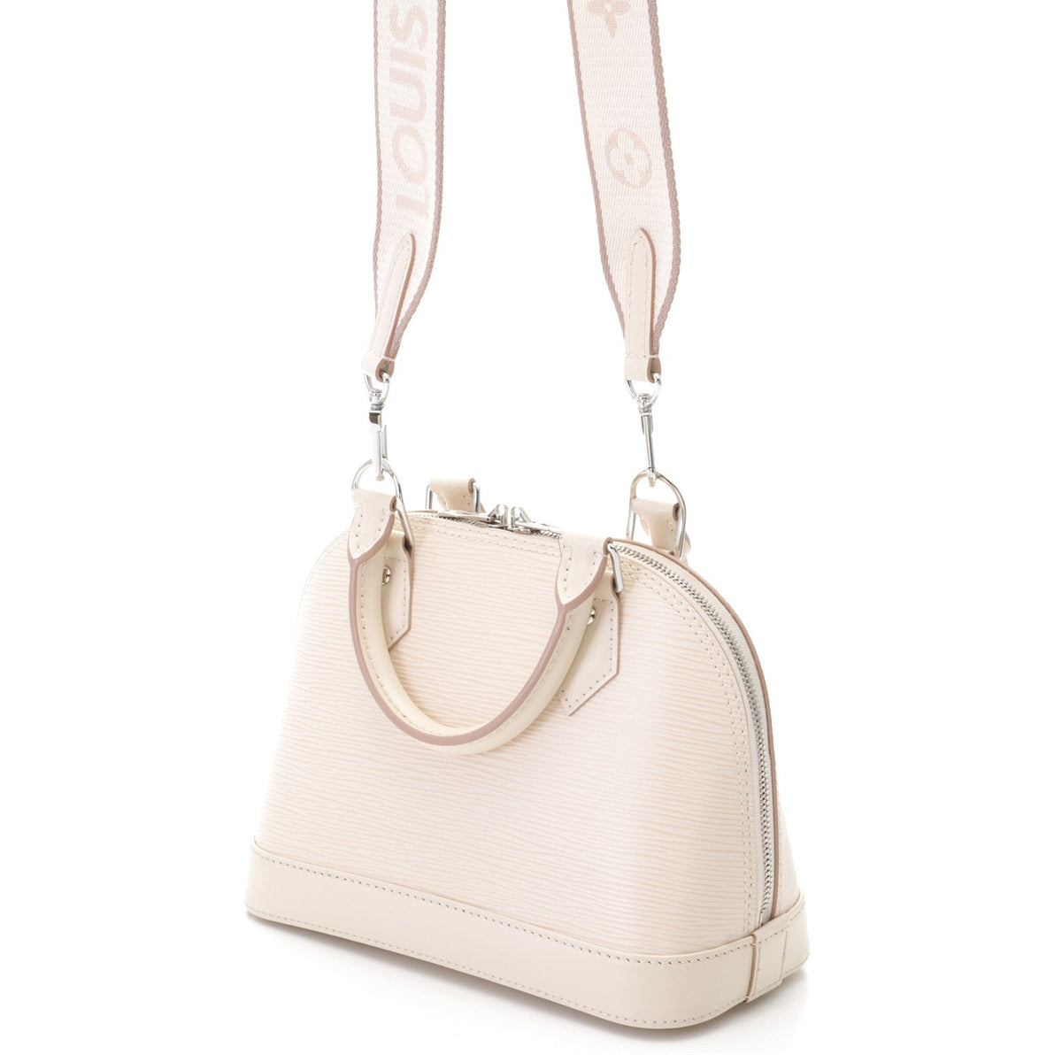 Louis Vuitton Alma BB Epi Quartz White Handbag — view 2