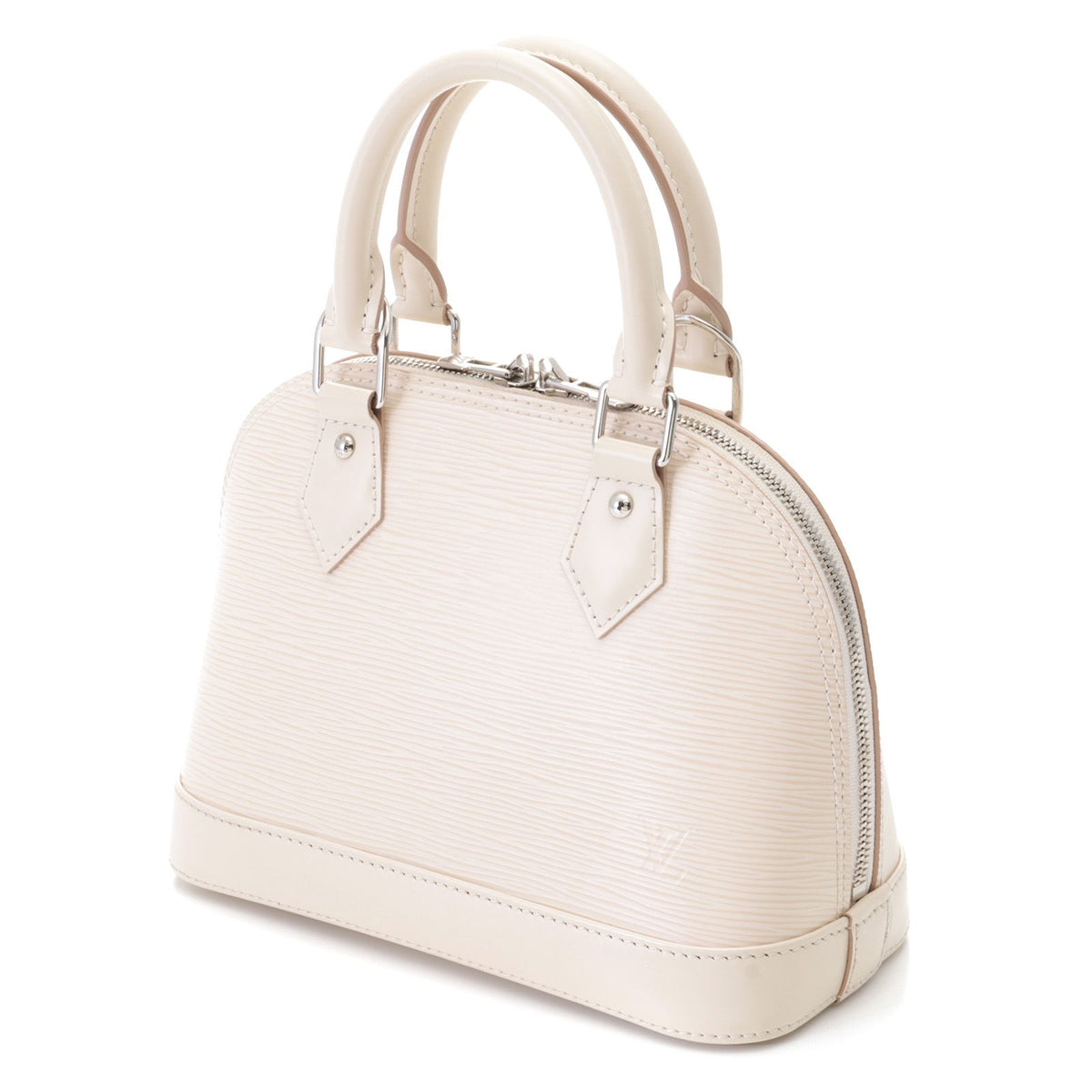 Louis Vuitton Alma BB Epi Quartz White Handbag — view 6