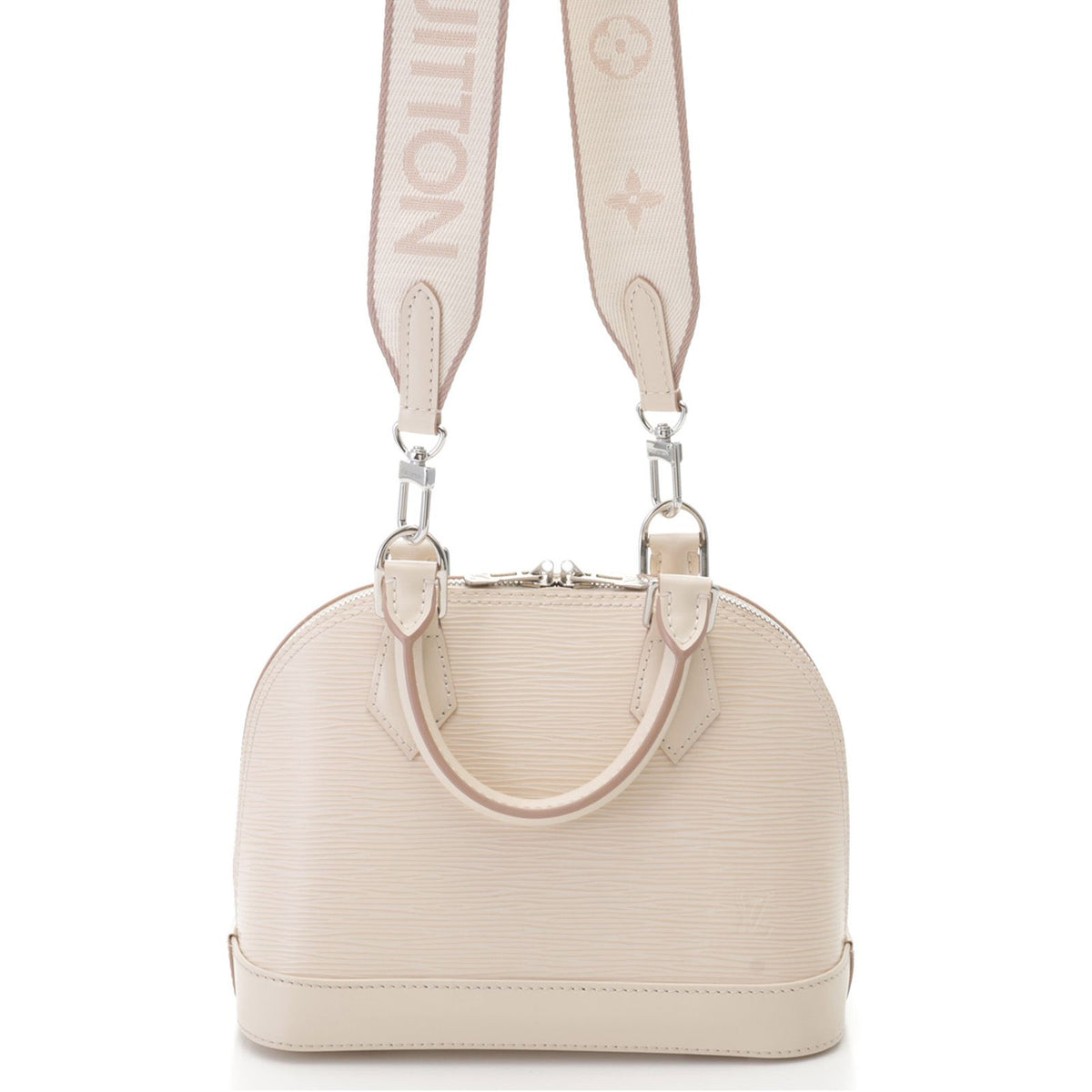 Louis Vuitton Alma BB Epi Quartz White Handbag