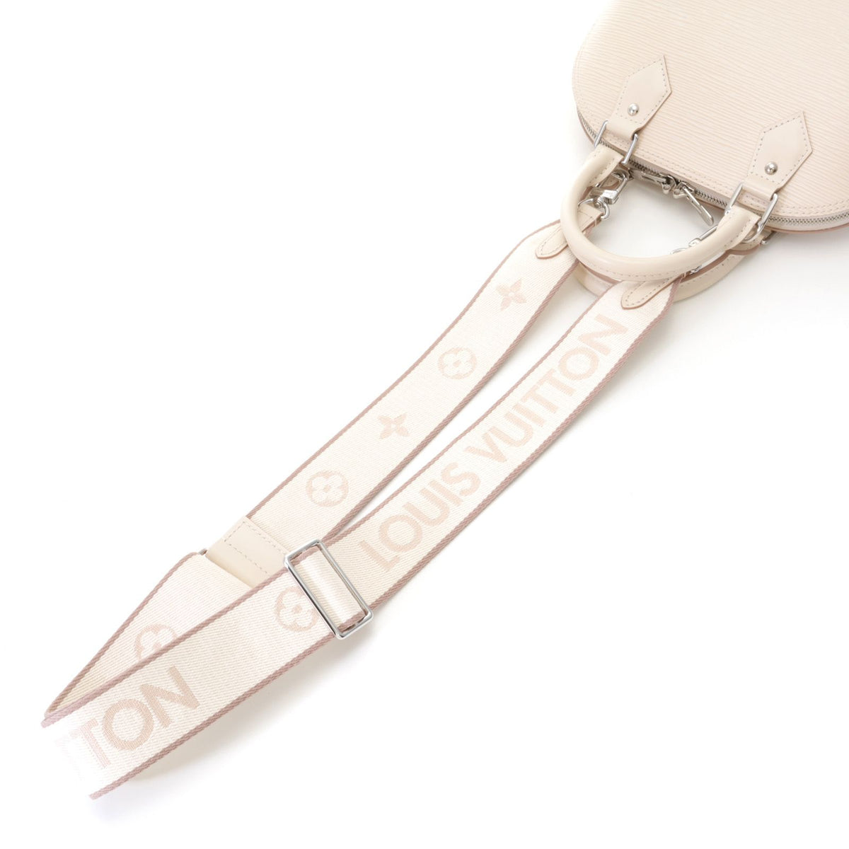 Louis Vuitton Alma BB Epi Quartz White Handbag — view 4