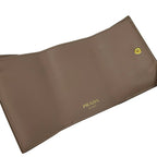 Prada Trifold Wallet Pink Beige Leather — view 3