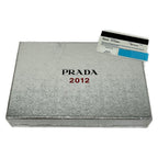 Prada Wallet Gray Zip Around Leather — view 6