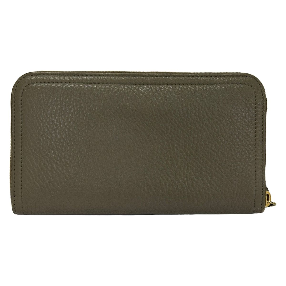 Prada Wallet Gray Zip Around Leather — view 2