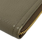 Prada Wallet Gray Zip Around Leather — view 7