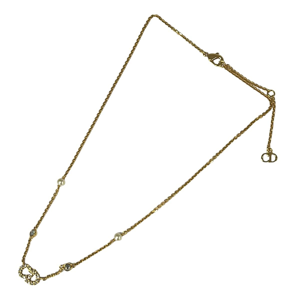 Dior Necklace Clair D Lune Gold Clear Ivory — view 2