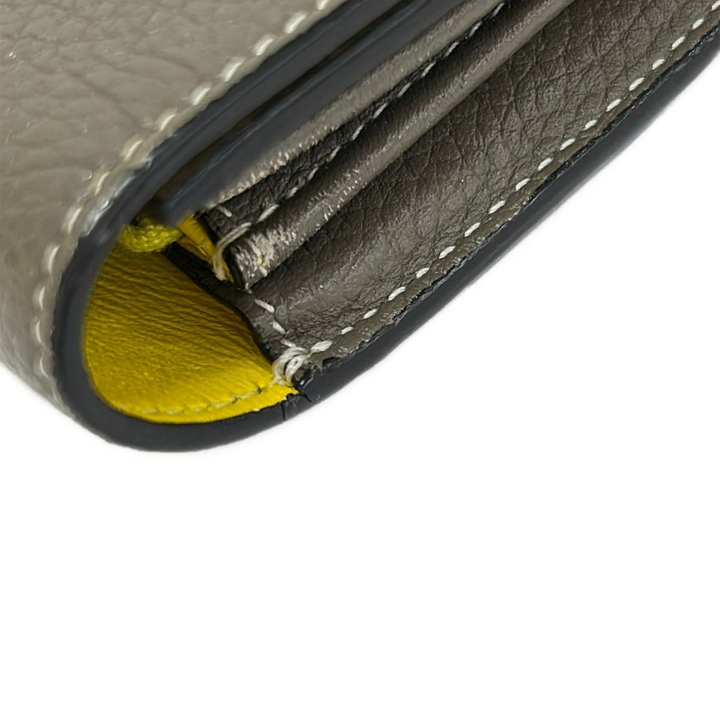 Celine Wallet Large Flap Multi Function Gray Leather — view 8