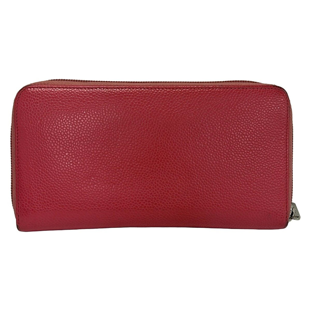 Chanel Wallet Pink Zip Around Silver — view 2
