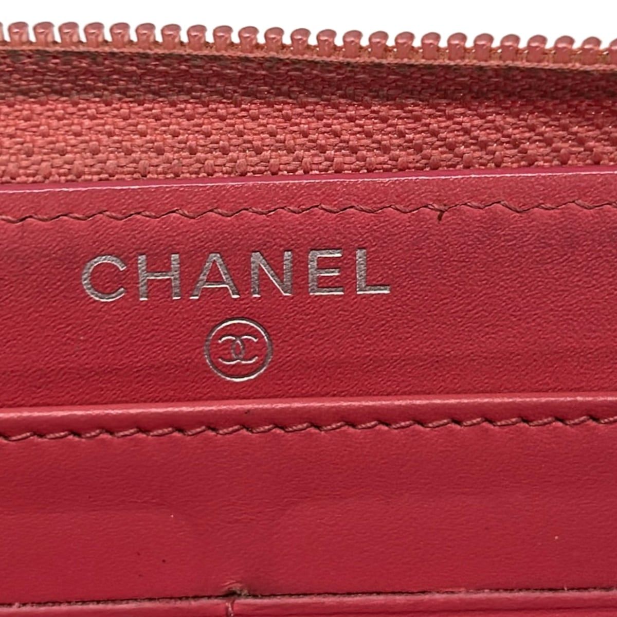 Chanel Wallet Pink Zip Around Silver — view 5
