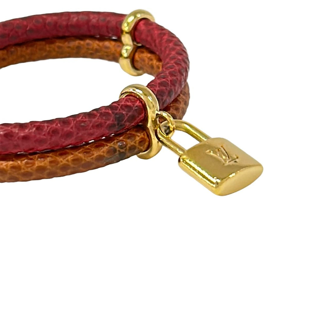 Louis Vuitton Bracelet Keep It Twice Bordeaux Brown Gold — view 6