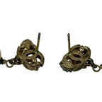 Chanel Earrings Gold Ivory CC Logo Faux Pearl — view 3